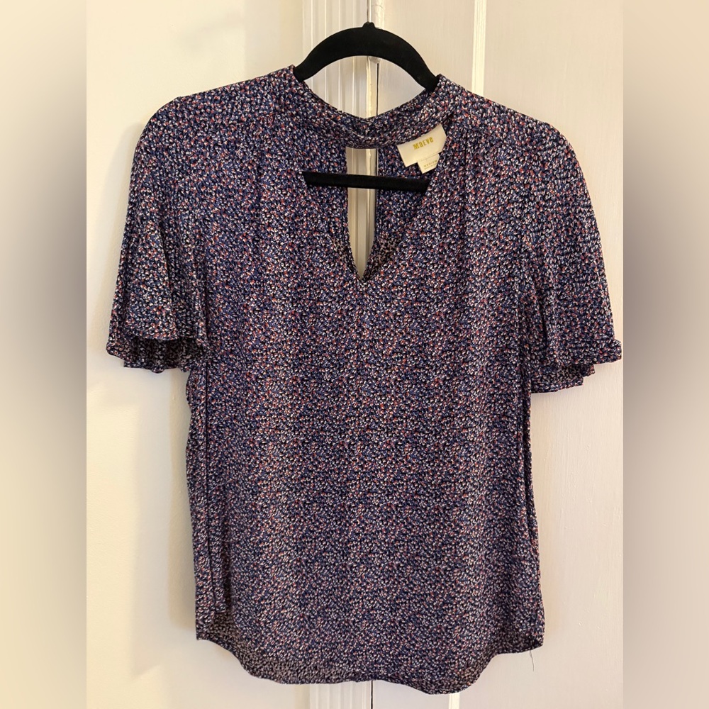 Maeve Keyhole Floral Print Women's Top